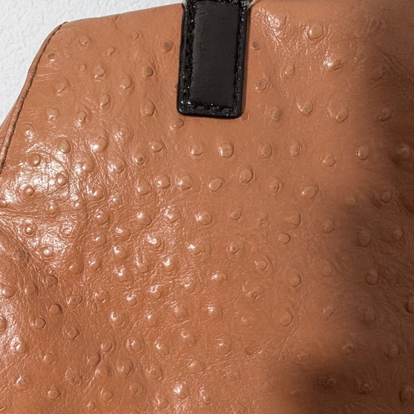 Kate Spade ostrich leather overnight tote *flawed* - Picture 9 of 15